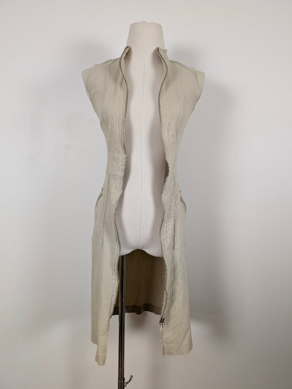 90s Le Chateau Fitted Midi Dress Size XS Stretchy Ribbed Semi-Formal - Picture 2 of 14